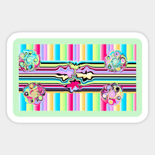 Pastely Abstract Art by Orchid 11 Sticker